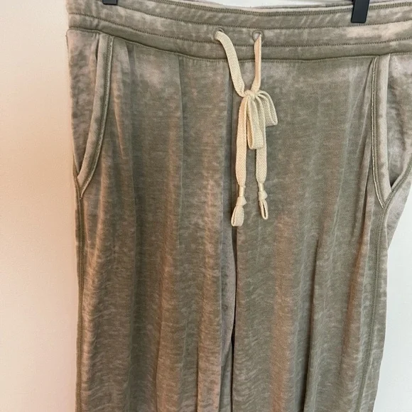 Anthropologie Saturday Sound Lose Lounge Sweatpants Sage Green Drawstring - Picture 4 of 9